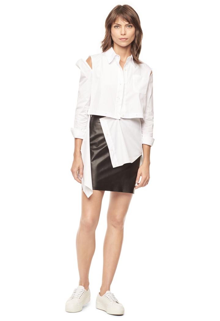 Milly Exclusive Cotton Poplin Fractured Shirt