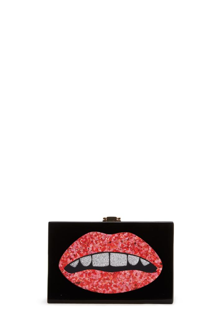 Milly Glitter Bite Me Box Clutch - Multi