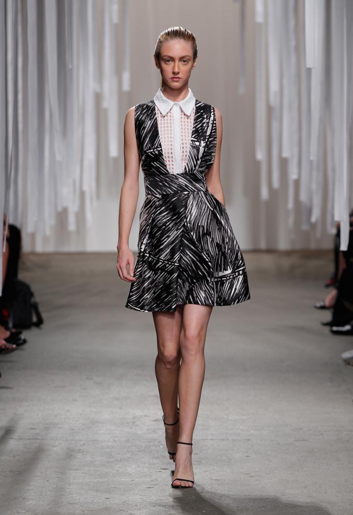 Milly Scribble Print Elisa Mini Dress