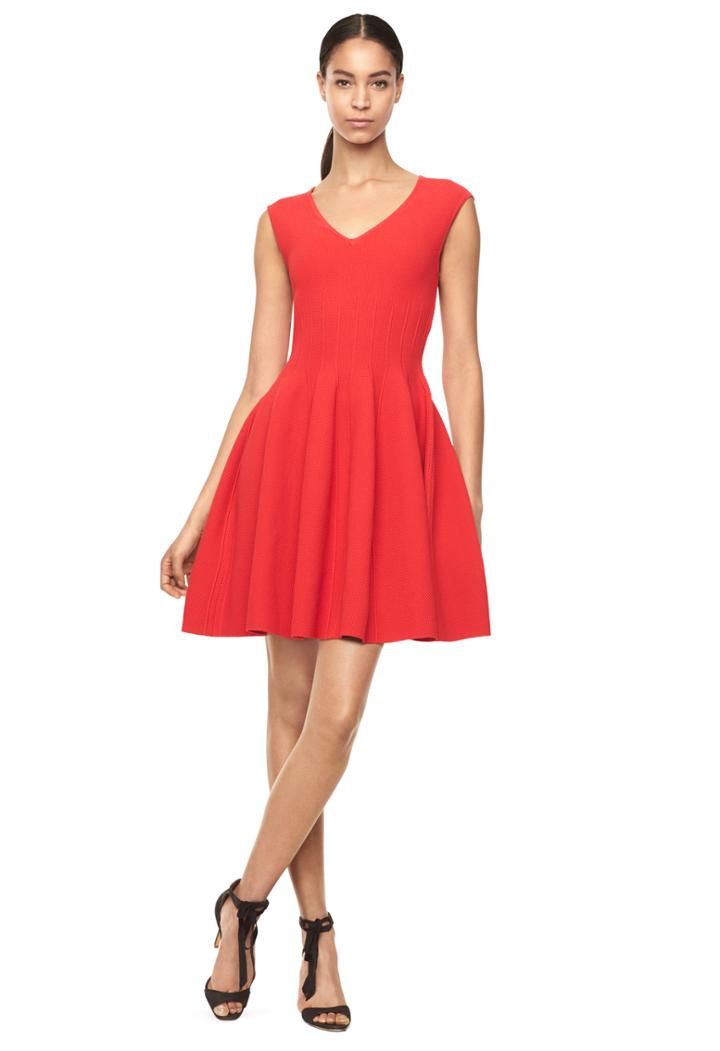 Milly Textured Godet Dress