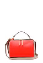 Milly Astor Soft Satchel - Fire Red/nude