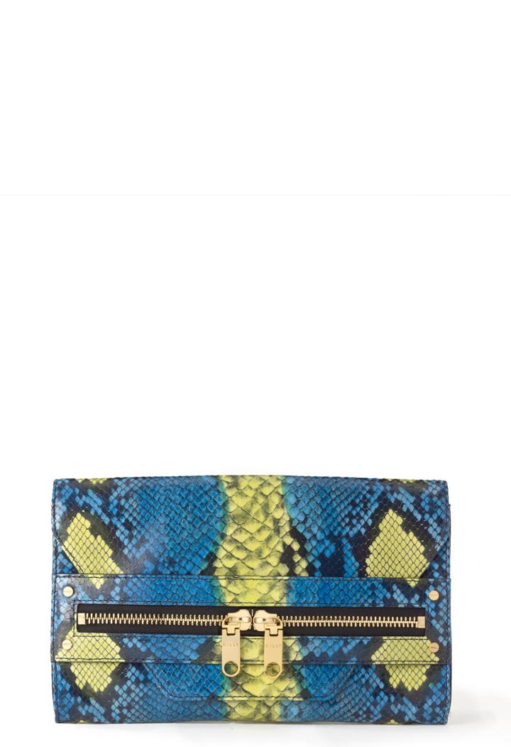 Milly Belize Snake Clutch - Yellow/blue