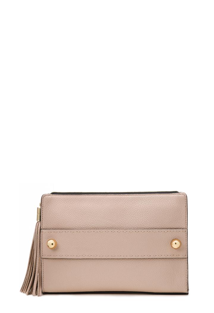 Milly Astor Tassel Clutch - Nude