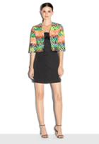 Milly Couture Neon Jacquard Cropped Bolero