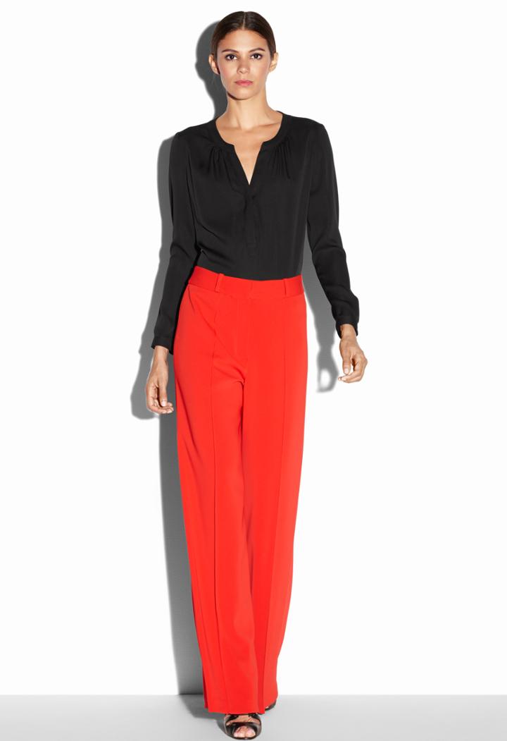 Milly Doubleface Crepe Hayden Pintuck Trouser