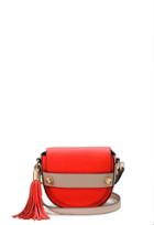 Milly Astor Crossbody Sm Saddle - Fire Red/nude