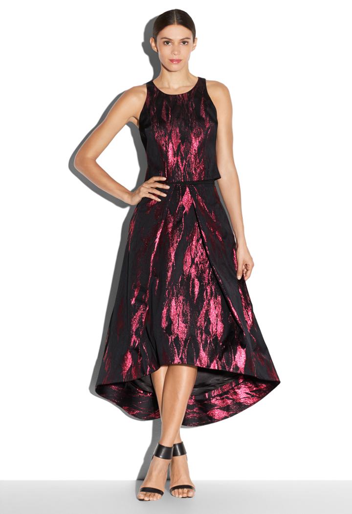 Milly Tucked Ball Skirt - Fuchsia