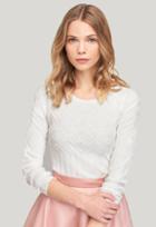 Milly Textured Mosaic Top - White