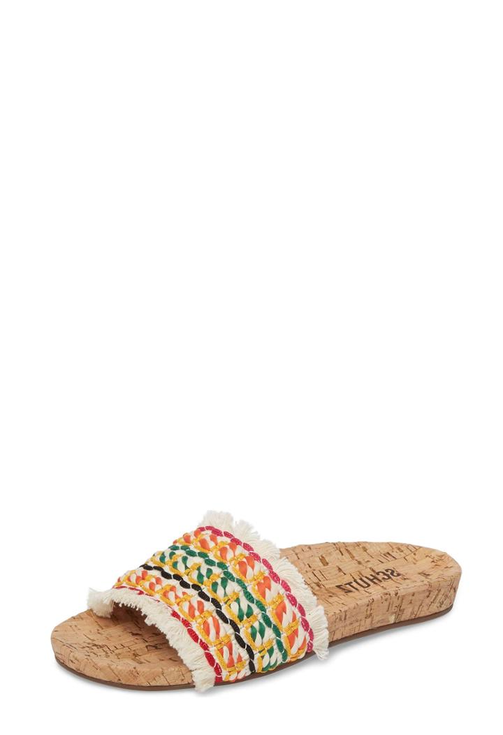 Milly Kahara Embroidered Slides - Multi