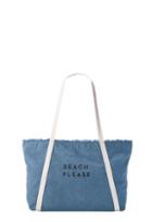 Milly Canvas Tote Beach Please - Blue/natural