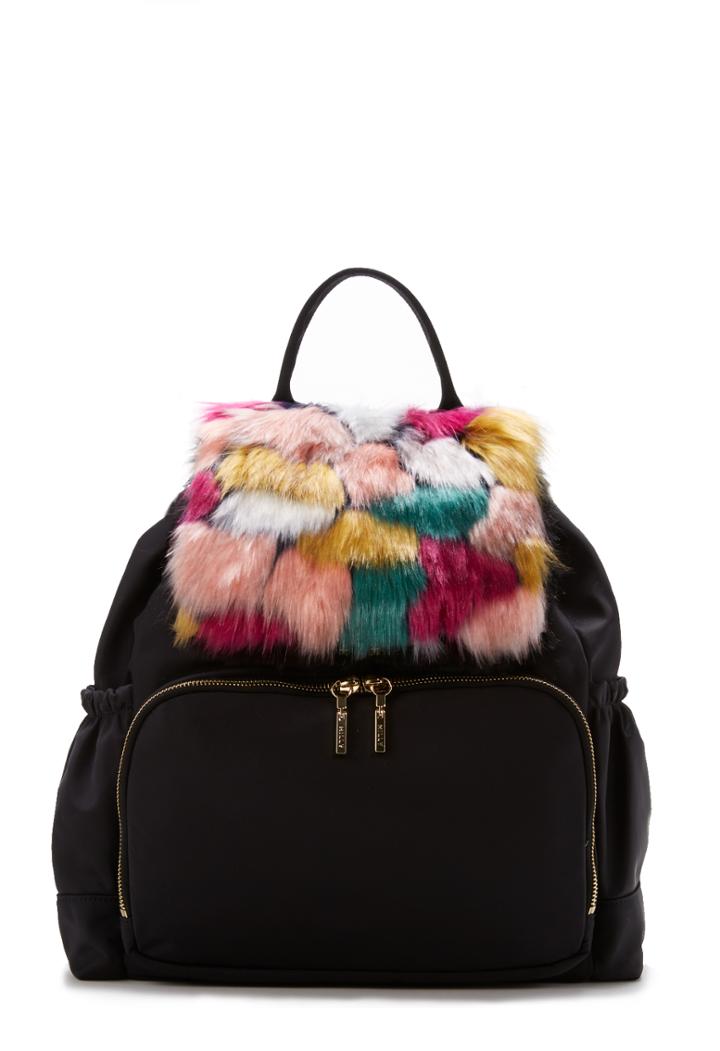 Milly Nylon Fur Backpack