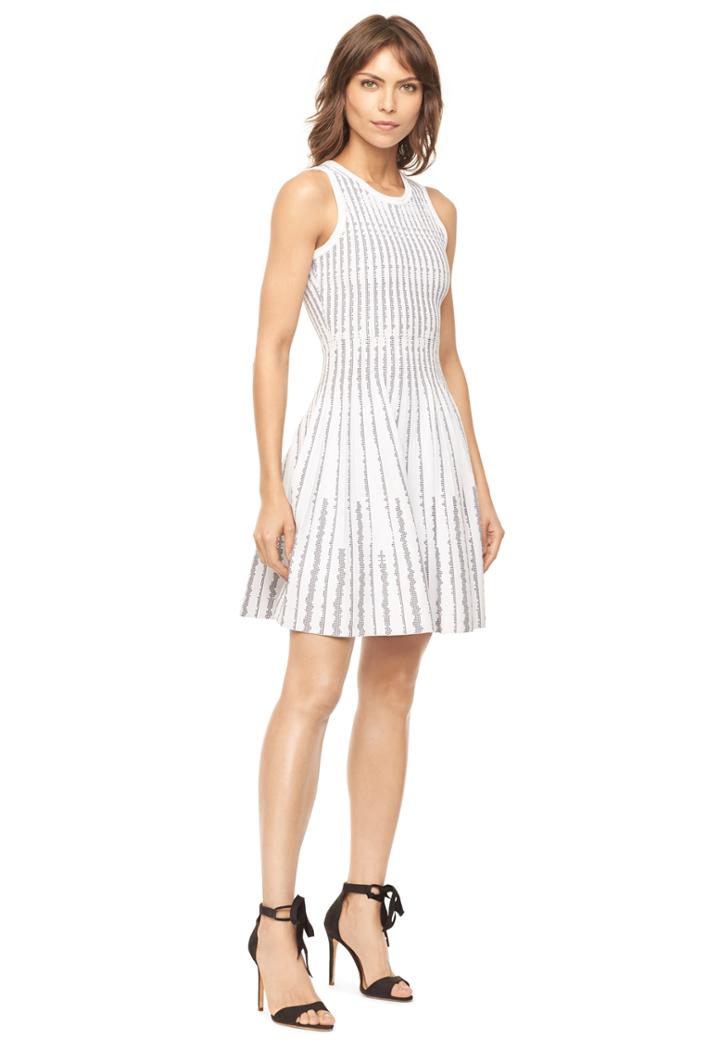Milly Vertical Optic Flare Dress