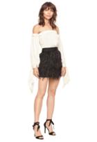 Milly Feather Mini Skirt