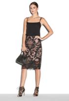 Milly Ornamentale Fil Coupe Midi Skirt