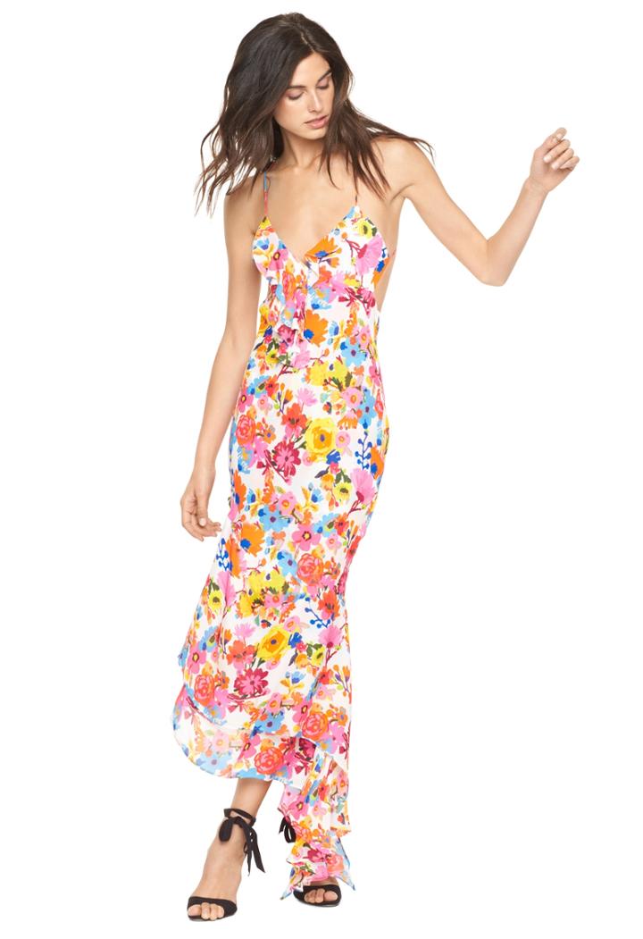 Milly Floral Print Petal Slip Dress