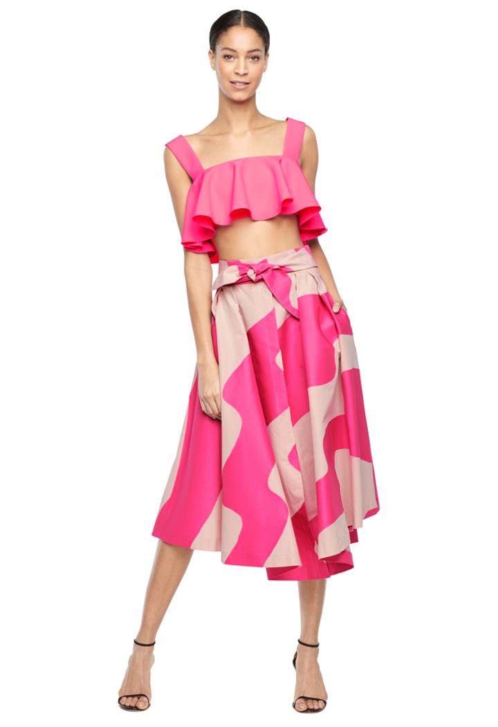 Milly Jackie Midi Skirt - Pink