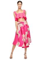 Milly Jackie Midi Skirt - Pink