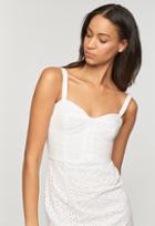 Milly Floral Cotton Eyelet Bustier Dress
