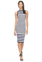 Milly Striped Ottoman Fitted Dress
