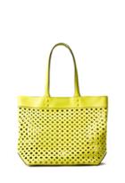 Milly Perforated Tote - Citron