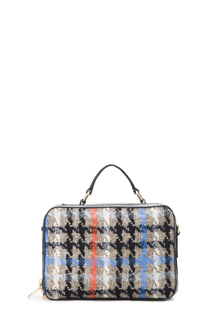 Milly Pied De Poule Tweed Satchel