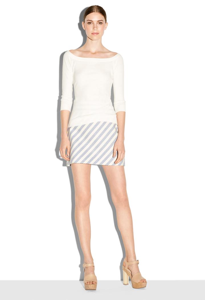 Milly Off The Shoulder Pullover - White Wht