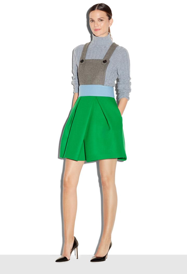 Milly Doubleface Wool Tuck Jumper