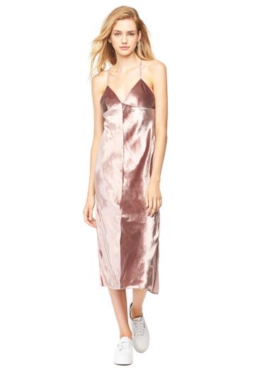 Milly Panne Velvet Bias Slipdress