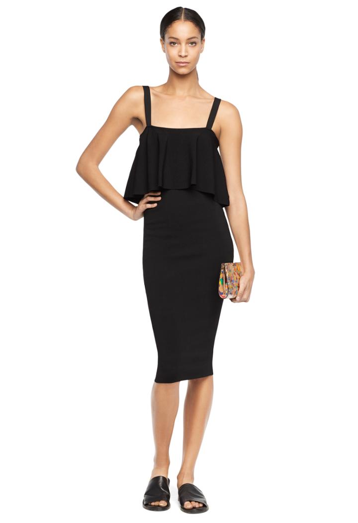 Milly Flounce Fitted Dress