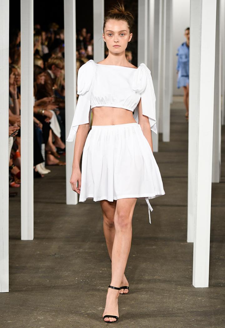 Milly Cotton Poplin Wrap Mini Skirt -