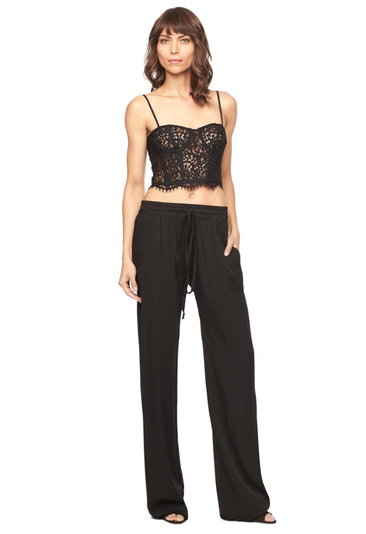 Milly Stretch Silk Track Pant