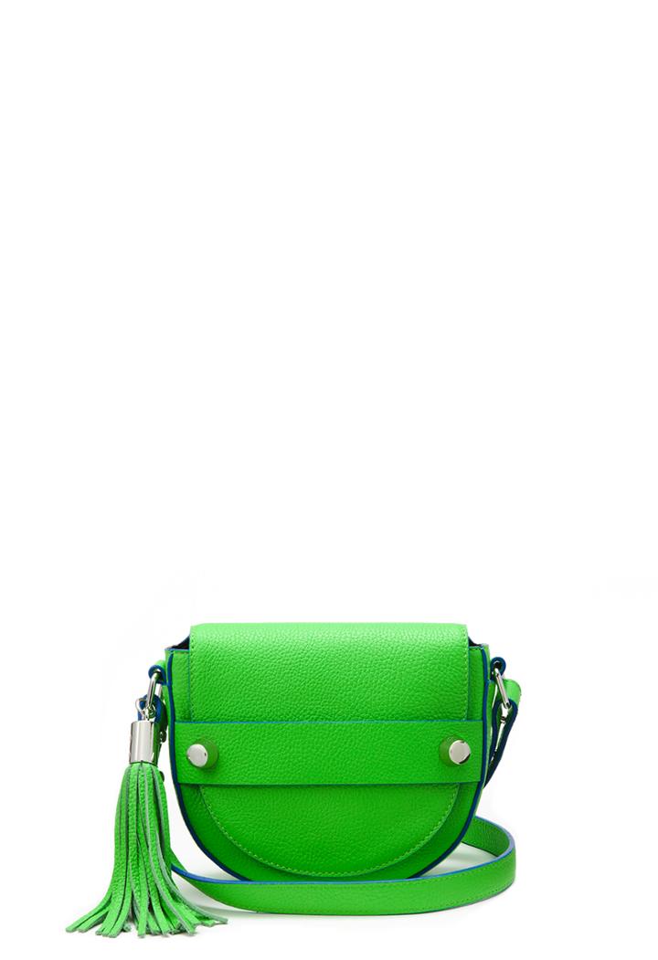Milly Astor Crossbody Sm Saddle - Lime Grn