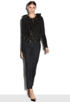 Milly Lighweight Leather Cascade Jacket