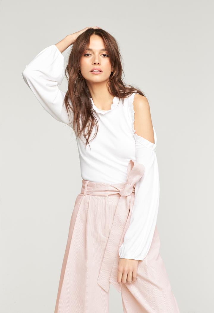 Milly Seersucker Cropped Natalie Pant