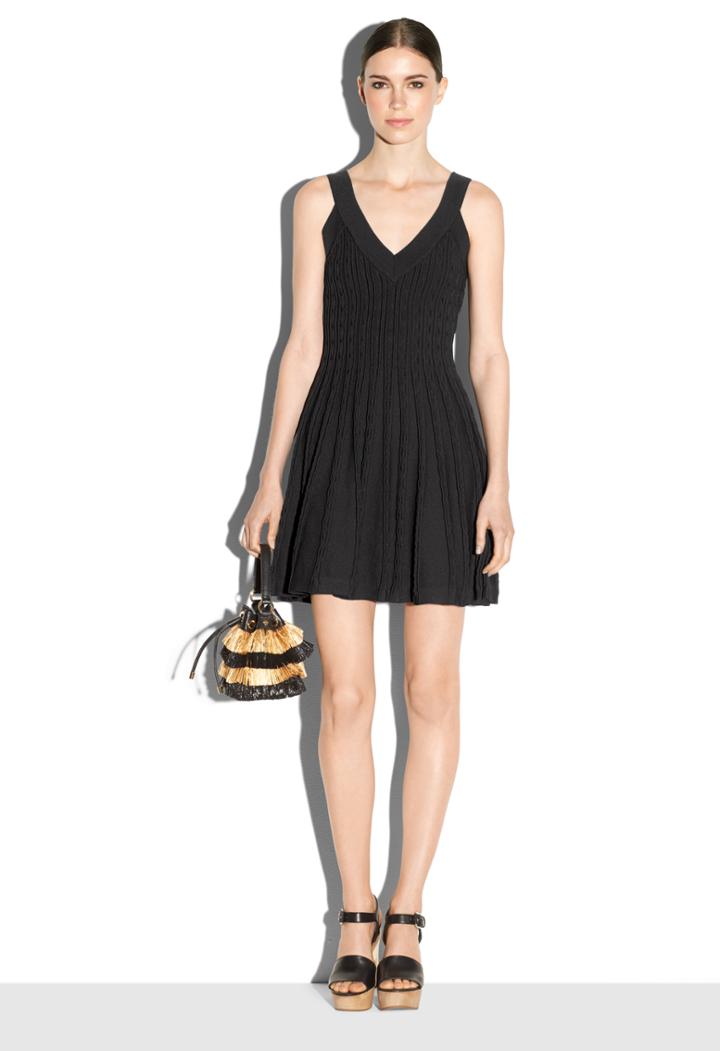 Milly Textured Tech Flare Dress