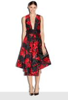 Milly Exclusive Couture Floral Fil Coupe Crossback Tea Dress
