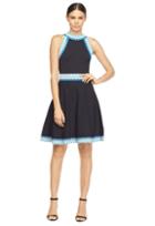Milly Woven Trim Flare Dress
