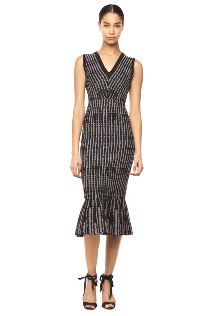 Milly Vertical Optic Mermaid Dress