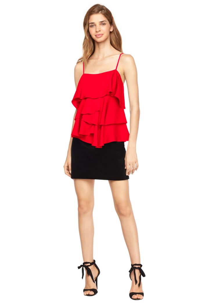 Milly Emma Top - Lipstick Red