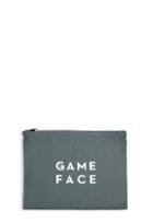 Milly Game Face Zip Pouch - Charcoal