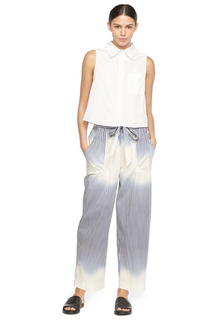 Milly Cotton Stretch Poplin Leah Top
