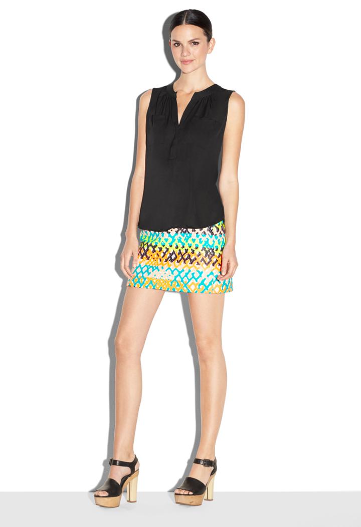 Milly Sleeveless Pocket Blouse - Black