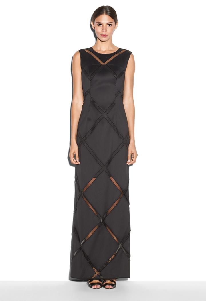 Milly Dita Column Dress - Black