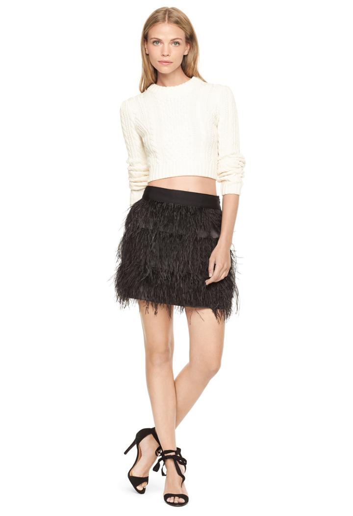 Milly Cropped Aran Stitch Sweater