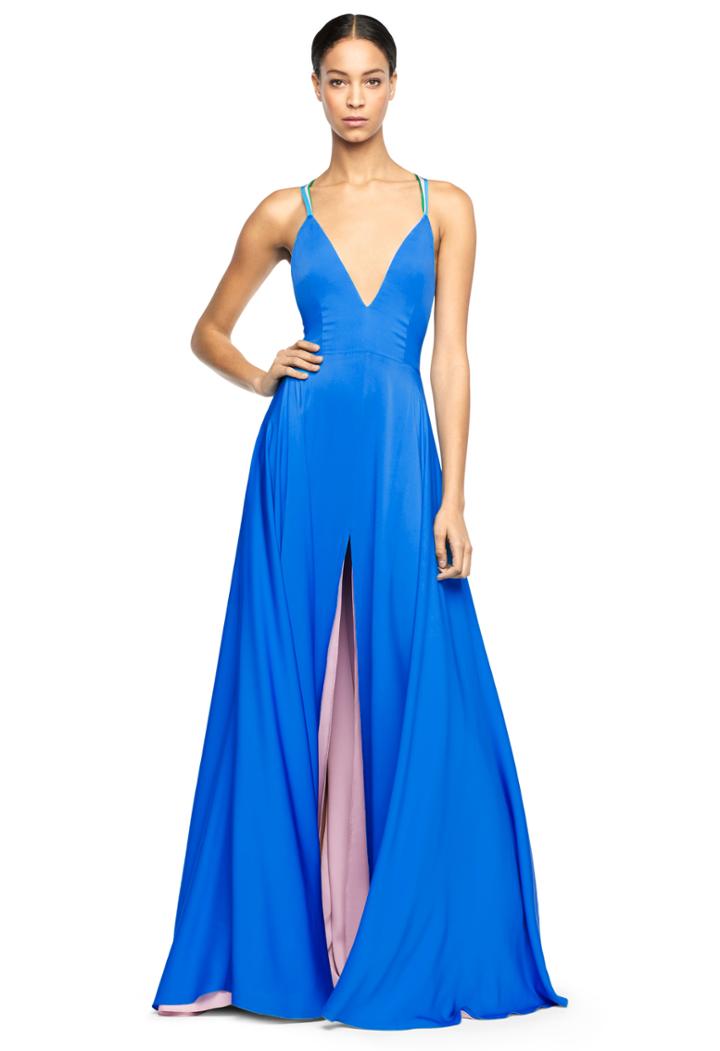 Milly Monroe Gown - Lapis Blue Multi