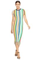 Milly Vertical Stripe Dress - Rainbow Multi