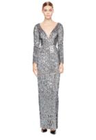 Milly Sequins Suzana Gown - Gunmetal
