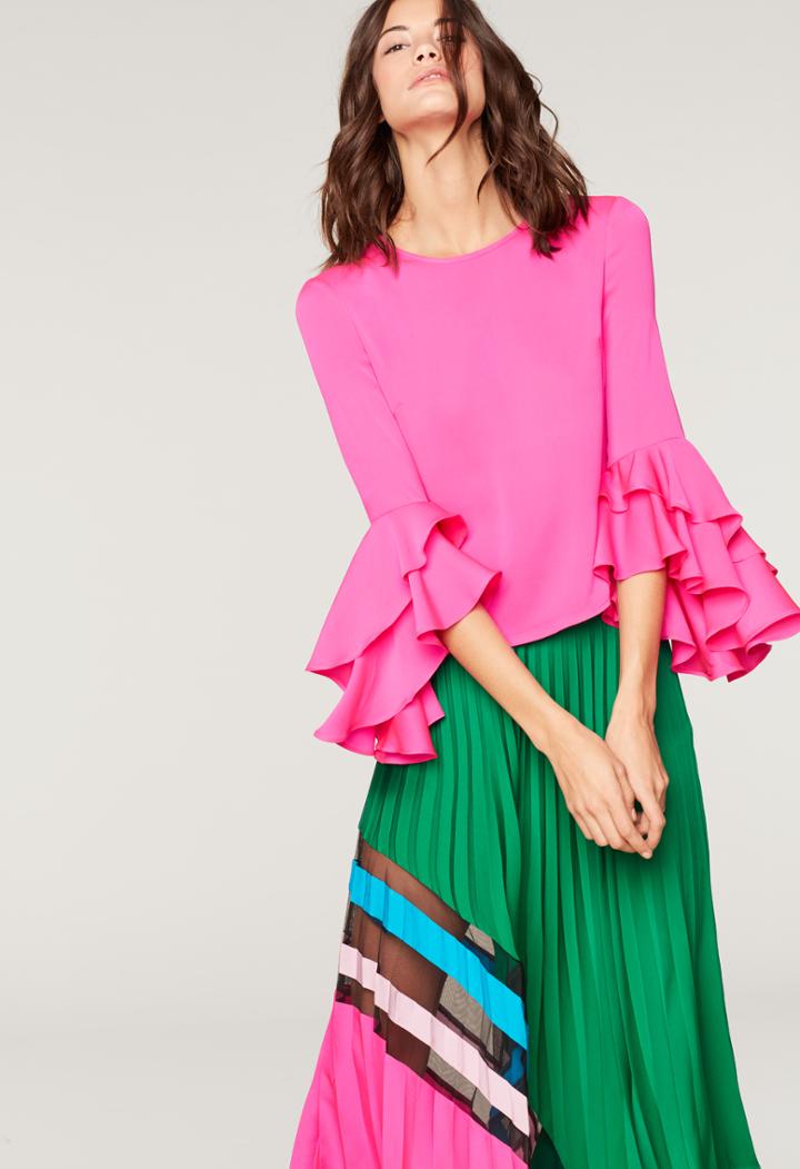 Milly Stretch Silk Gabby Top