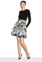 Milly Painted Floral Kayla Mini Pleated Skirt