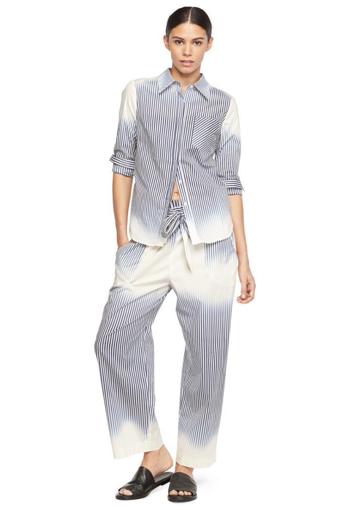 Milly Ombre Stripe Buttondown Shirt